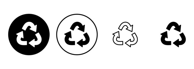 Recycle icon set. Recycling vector icon.