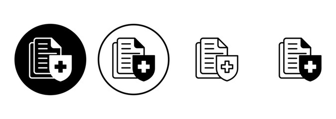 Medical insurance icon set. health insurance icon