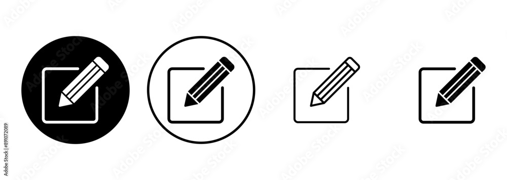 Poster edit icon set. edit document icon. edit text icon. pencil. sign up