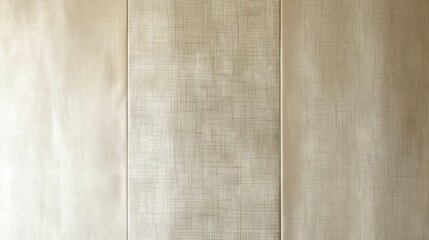 Textured beige fabric wall with a subtle grid pattern, creating an elegant and neutral backdrop for interior design.