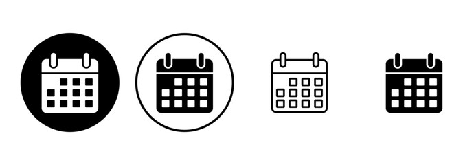 Calendar icon set. Calender symbol. calendar vector icon