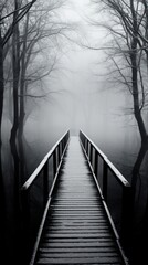 Photography of winter boardwalk outdoors nature.