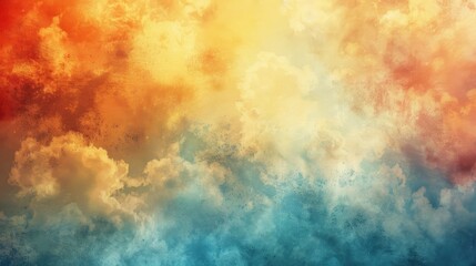 Beautiful blend of vivid clouds in a gradient sky