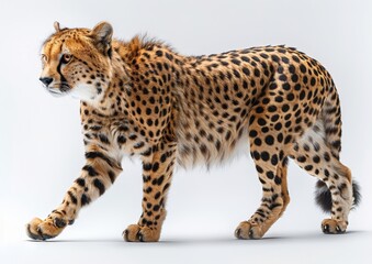 One wild animal against a white background