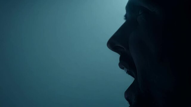 A look of panic crosses a persons face as they are frozen in place unable to escape the chilling scream.