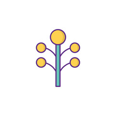 Flowers icon design with white background stock illustration