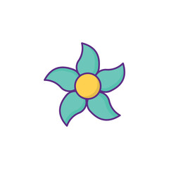 Flower icon design with white background stock illustration