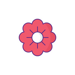 Blooms icon design with white background stock illustration