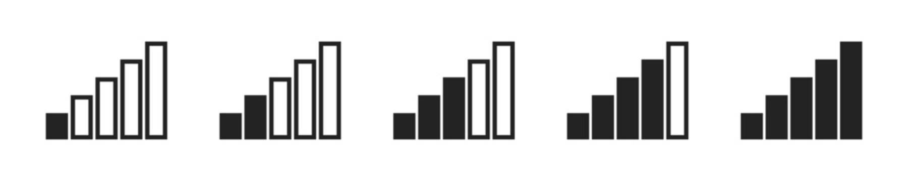 recommend clip art: Connection icon set. Set of 5 outline icons related to connection, internet, signal, wireless. Signal outline icons collection. Editable stroke. Vector illustration.