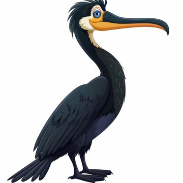 recommend clip art: Cartoon Cormorant Bird Illustration.