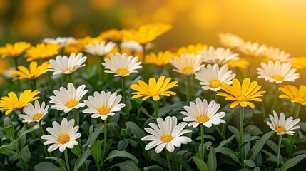 Fototapeta premium Vibrant yellow flowers in bouquet.