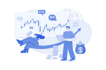 People Trading At Stock Market