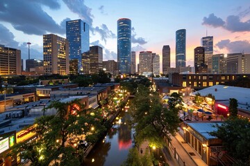 country skyline at night