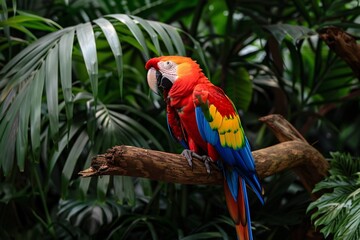 Obraz premium red and yellow macaw