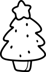 Christmas cartoon image, Santa, fun, hand drawn, coloring, illustration