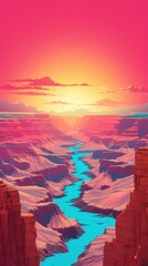 Fototapeta premium Minimal of grand canyon outdoors nature sky.