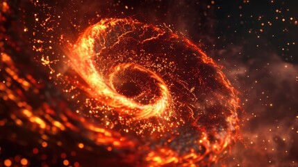 Spiral Object in Black Hole