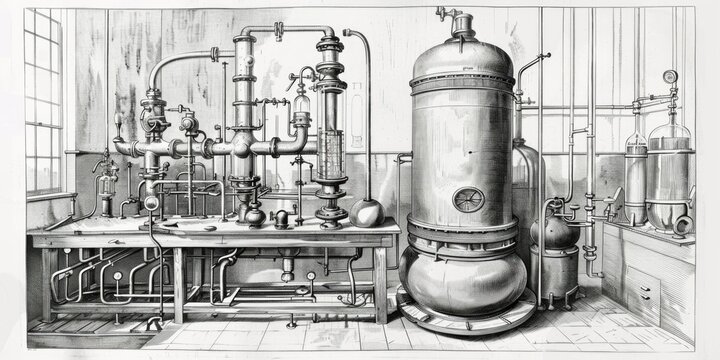 Steam Engine Drawing