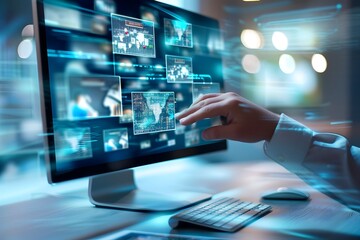 Visualization of Digital Marketing Workflow Process for Website Landing Page Copy Creation