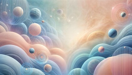 Serenity in Motion: Pastel Textures and Light