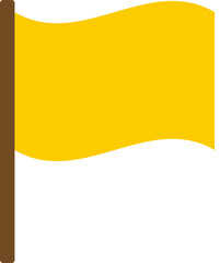 Obraz premium Yellow flag banner mark illustration