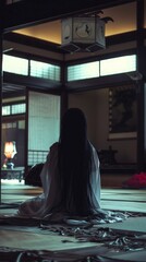 A yuki-onna causing a chill in the hotel lobby