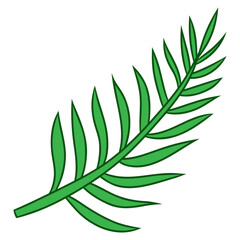 branch green leaf vector icon