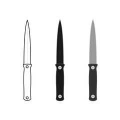 Tourist camping knife ,knife camping set cartoon. equipment camp, tent outdoor, hiking summer knife camping sign. isolated symbol vector illustration. tactical equipment icon. vector.