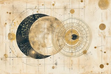 Astrology Old Backgrounds Concentric 