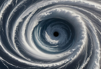  Swirling vortex representing the power of a hurricane. 