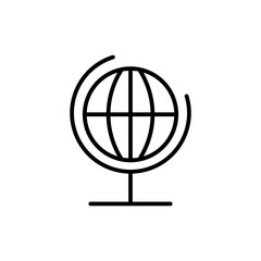 globe line icon