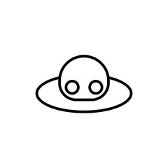 spaceship line icon