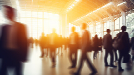 abstract blurred event with people for background