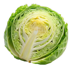 Fototapeta premium Slice of cabbage isolated on transparent background