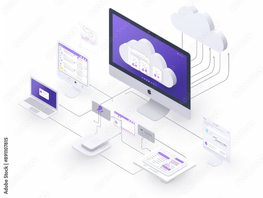 Poster cloud computing data network.