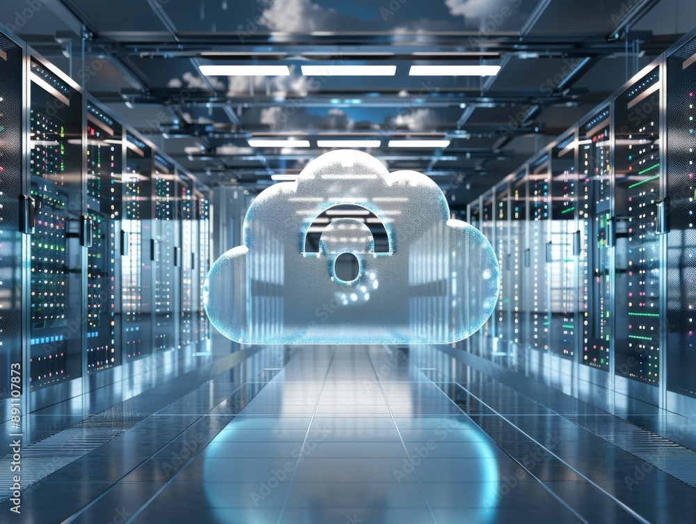 Poster cloud computing data center.