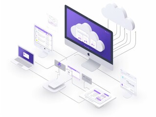 Cloud computing data network.