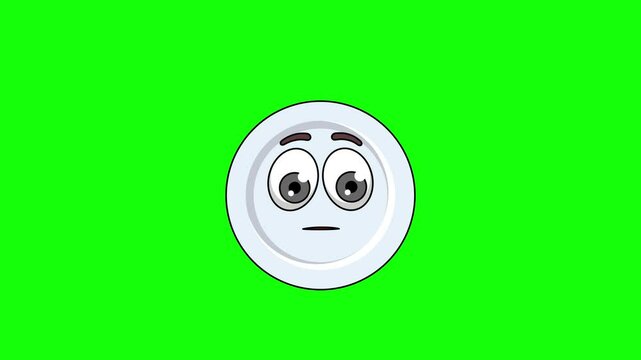 plate character with a raised eyebrow, skeptic's face