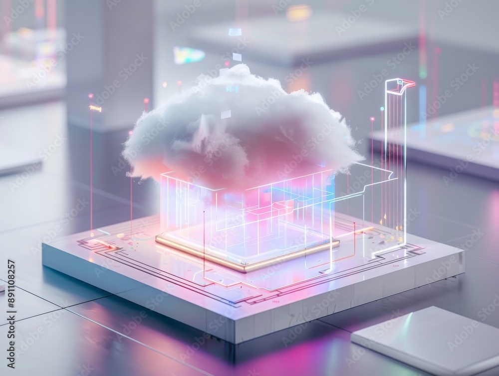 Poster cloud computing data center.
