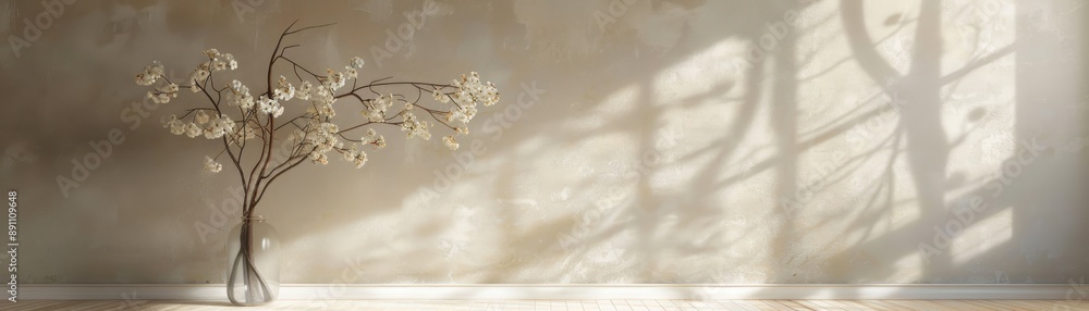 Poster a window with sunlight shining through it, creating a warm and inviting atmosphere. the room is empt