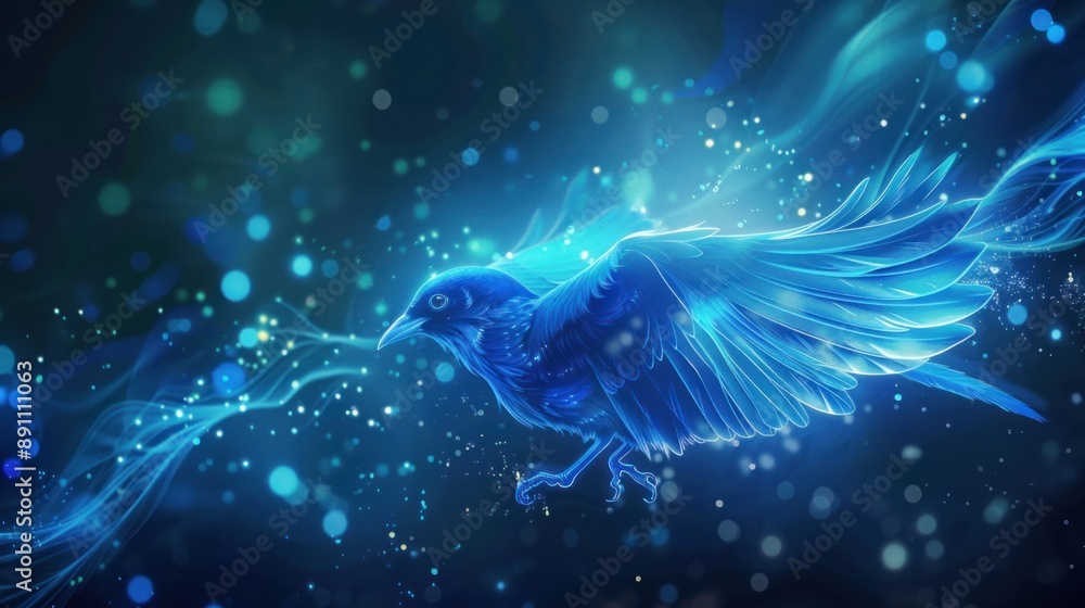 Poster A Blue Bird of Light