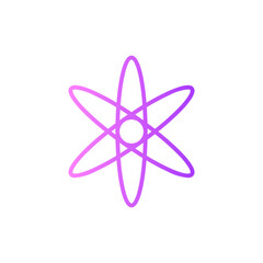 Obraz premium atom gradient icon