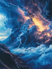 Mountain Lightning Storm