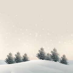 Obraz premium winter landscape with snow and trees