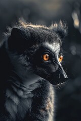 Lemur with Orange Eyes