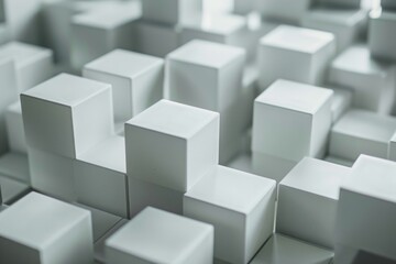 Obraz premium White Cubes on Table