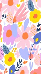 Flower pattern art abstract.