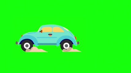car animation green screen