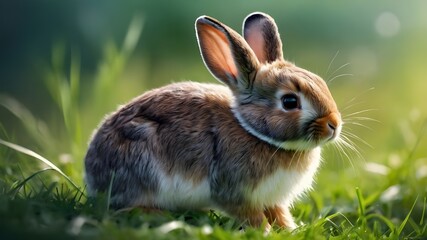 Fototapeta premium rabbit on the grass