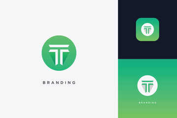T Letter Trademark Brand Logo	
